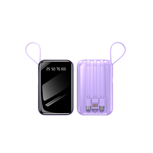 Batería Externa Ultradelgada <span class=keywords><strong>con</strong></span> Logotipo Personalizado, 10000 mAh, 4 Cables Integrados, Mini Espejo Portátil - Product Image 2