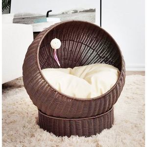 Cesto portaoggetti triangolare in cotone color pesca, porta pane di lusso per ostelli, cesto sospeso Boston Ferns - Product Image 5