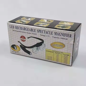 Lupa de Cabeza Recargable con Luz LED, Aumento de 1.5x-4.5x, Material Metálico, para Trabajos de Precisión y Lectura - Product Image 3