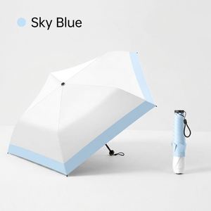Sombrilla Plegable de Tres Secciones con 5 Varillas de Fibra de Carbono Ultraligera, Protección UV, Manual, Regalo Empresarial Chino, Publicitaria - Product Image 3