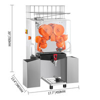 Boîtier commercial en acier inoxydable 120W presse puissante presse Orange presse-agrumes presse-agrumes
