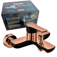Ensemble de robinetterie de douche à levier unique en laiton chromé avec cartouche céramique et fonction massage pour salle de bain et baignoire