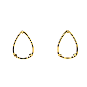 ต่างหูแฟชั่นทรงหยดน้ำ สแตนเลส 316L ชุบทอง PVD ดีไซน์รักษ์โลก - Product Image 2