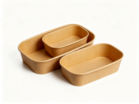 Bols jetables en bagasse naturelle compostables de 8 oz, résistants, pour crème glacée, salade, soupe, collation, dessert, pâtes