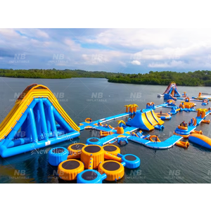 Trampolín de agua inflable comercial, Parque Acuático flotante, equipo de juego en el mar - Product Image 1