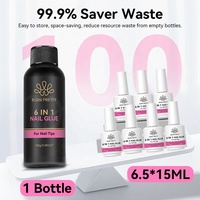 BORN PRETTY Gel à ongles de haute qualité 6 en 1, recharge de 100g, gel multifonctionnel à appliquer au pinceau pour les ongles press-on