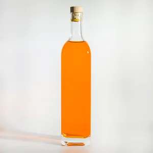 Haute Qualité Clair Blanc Unique Whisky Brandy 750ml Liqueur Spiritueux Bouteille En Verre Pour Vodka Gin Whisky