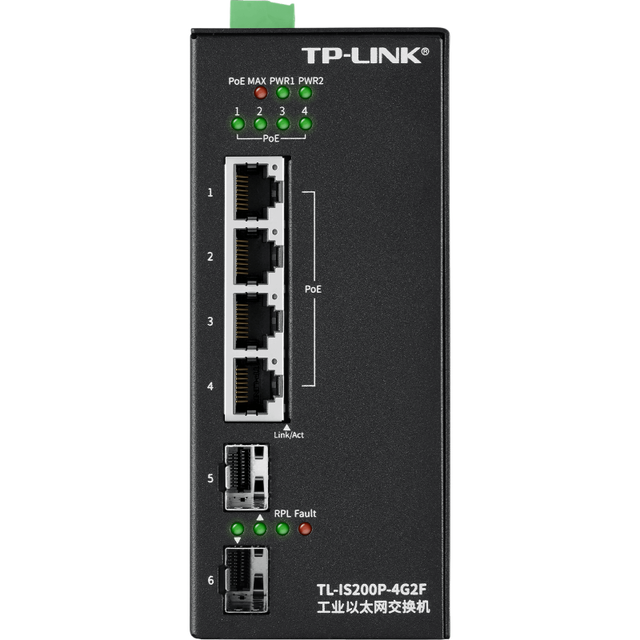 TP-LINK TL-IS200P-4G2F Enterprise Ring Network Layer 2 Management Industrial Boost Poe Switch