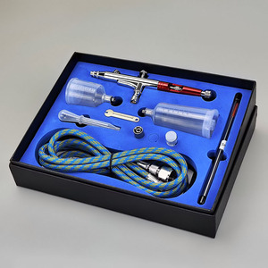 Kit d'aérographe à double action à alimentation par gravité, tasse de 10 cc, portable, pour nail art, maquillage, tatouage - Product Image 2