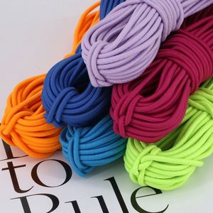 Colorful Elastic Rubber <b>Cord</b> String Polyester 2-3mm Elastic <b>Cord</b> Rubber Ropes for Shoes Bags Garments Home Textiles Packaging - Product Image 1