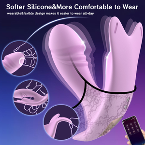 Vibratore per Pene con Doppia Vibrazione Controllabile da App, Wireless, Ricaricabile USB, 100% Impermeabile, Simulazione Realistica, con Attacco Magnetico - Product Image 6