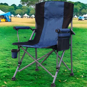 <span class=keywords><strong>Silla</strong></span> <span class=keywords><strong>de</strong></span> Playa Personalizada para Pesca, Barbacoa y Ocio al Aire Libre, <span class=keywords><strong>Silla</strong></span> <span class=keywords><strong>de</strong></span> Camping Portátil Plegable <span class=keywords><strong>de</strong></span> Lujo con Respaldo Alto y Portavasos - Product Image 1