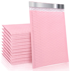 Sac de courrier à bulles rose personnalisé, sacs de courrier résistant aux chocs, enveloppes à bulles personnalisées avec Logo, enveloppe en plastique rembourrée à l'air - Product Image 1