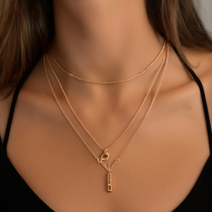 CGLN-0024 สร้อยคอแฟชั่นแบบเลเยอร์ ดีไซน์หรูหราทันสมัย - Product Image 3
