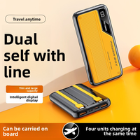 Batterie externe portable haute capacité 20000mAh avec charge rapide 22,5W, panneau solaire, affichage LED, entrées/sorties Type-C et Micro USB