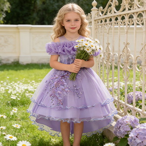 FSMKTZ <span class=keywords><strong>Vestidos</strong></span> Populares de Lentejuelas <span class=keywords><strong>para</strong></span> Fiesta de <span class=keywords><strong>Niñas</strong></span> con Bordado Floral <span class=keywords><strong>para</strong></span> Edades de 3 a 10 Años <span class=keywords><strong>Vestidos</strong></span> de Flores <span class=keywords><strong>para</strong></span> <span class=keywords><strong>Cumpleaños</strong></span> - Product Image 4