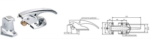 Ручка холодильной печи из цинкового сплава - Product Image 2