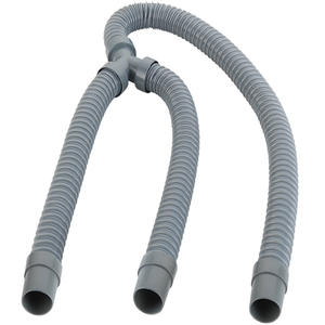 Tuyau d'extension de vidange en PVC flexible en forme de Y Double bac pour lave-linge et évier à serpillière combiné Tuyau de vidange durable - Product Image 1
