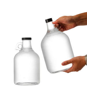 Bouteilles en verre réutilisables avec poignée, en stock, 50 ml-5 L - Transparent Californie pour vin/vodka/<span class=keywords><strong>whisky</strong></span>, vente en gros - Product Image 3