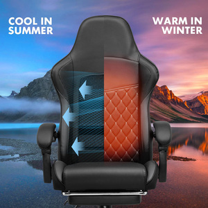 Silla Gamer de Cuero Estilo <span class=keywords><strong>Jordan</strong></span>, Asiento Ancho, Respaldo Amplio, Silla Gamer Económica con Logotipo Personalizado y Reposapiés - Product Image 2