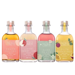 Bouteille en verre avec liège, polymère élevé, pour cirer, pour le vin aux fruits, 250ml, 500ml, 750ml - Product Image 3