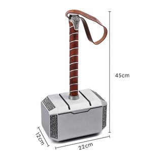 Drop Shipping Martello di <span class=keywords><strong>Thor</strong></span> Mjolnir in Metallo Scala 1:1 Accessorio Cosplay Marvel Avengers con Base in Resina - Product Image 2