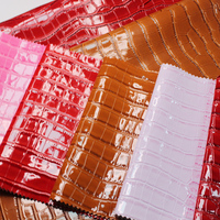 Cuir synthétique PVC gaufré crocodile brillant pour sacs à main, chaussures, portefeuilles et boîtes cadeaux