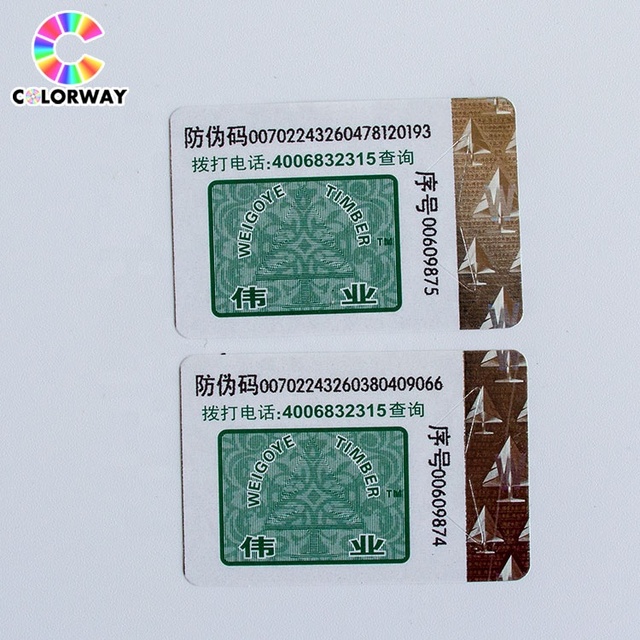 Custom Logo High Quality Barcode QR Code Security Label Sticker