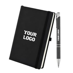 High Quality Multiple Colors <b>A5</b> A6 PU Leather Notebook Custom Promotional Business Gift Hardcover Notebook with Logo - Product Image 1