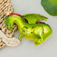 Ornement en verre sur le thème du monde animal, dinosaure T-Rex, couleur, forme et taille personnalisables, ornement en verre de Noël, cadeau de rentrée scolaire