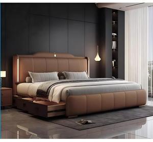 Ensemble de lit en cuir économique - Cadre de lit double 180*200 avec rangement (option Queen/King) - Product Image 6
