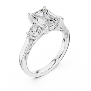 Anillo de Diamantes Cultivados en Laboratorio de Oro de 10Kt, 14Kt, 18Kt y 22Kt para Mujer, Chapado en Rodio, para Boda, Compromiso, Aniversario, Joyería Fina - Product Image 4