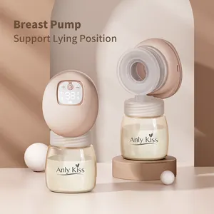 Anly Kiss Support Lying Portable Comfortable Hands-Free Low Noise Electric Wearable Breast milk nipple Pump for Breastfeeding