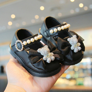 Chaussures de princesse pour filles, chaussures à nœud pour bébés et tout-petits, chaussures en cuir PU souple pour filles - Product Image 2