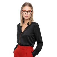 Montures optiques en acétate laminé, forme carrée arrondie, monture complète, design bicolore contrastant avec options de couleurs coordonnées, vente en gros