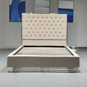Pinzhi Home Cama de dormitorio tapizada tamaño king de lujo personalizada con almacenamiento para el mercado del Reino Unido e <span class=keywords><strong>Irlanda</strong></span> - Product Image 5
