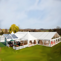 Tentes de réception TENTCHO en aluminium avec toit transparent, robustes et résistantes, pour événements, mariages, 300 personnes, extérieur, 10x10, tente de mariage