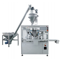 GDS200B-04 Remplisseuse entièrement automatique à vis sans fin pour poudres et granulés, avec support rotatif pour l'emballage de sachets préformés en papier ou film