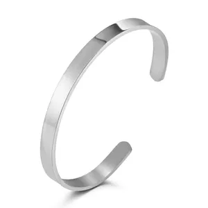 Bangle Wholesale High Quality Personalized Stainless Steel Jewelry Custom Silver Gold Plated Cuff Bracelets Bangle