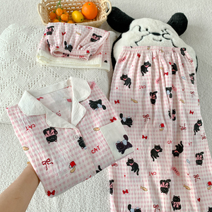 ชุดนอนผู้หญิงขายส่ง ชุดนอนผ้าฝ้ายเนื้อนุ่ม - Product Image 1