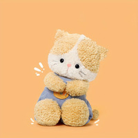 Jouet en peluche brodé en coton PP lesté, chauffable au micro-ondes, avec oreilles mobiles, anti-stress, pour bébé, idéal pour l'heure du coucher - Vente en gros 2026