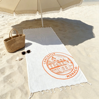 OEM Wholesale Custom Personalized High-quality 100% Cotton Quick-Dry Eco-Friendly Sand Free Turkish Beach Towel