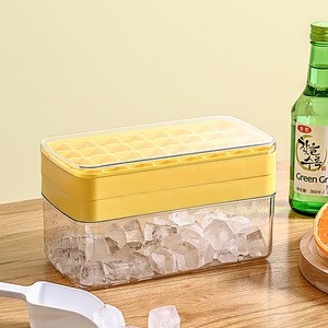 Bandejas para cubitos de hielo rectangulares de calidad alimentaria con tapa, contenedor de almacenamiento para uso en fiestas en casa - Product Image 1