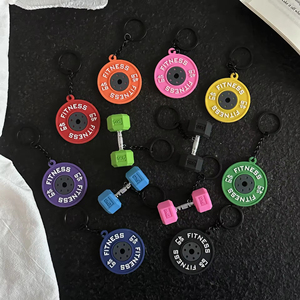 Wholesale New Silicone Keychain 3d Cute Soft Toy Keychain Luxury <b>Mini</b> <b>Gym</b> Dumbbell Fitness Tools Fitness Keychains for <b>Bag</b> Bulk - Product Image 4