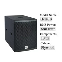 Cvr dernier subwoofer avec basses profondes + subwoofer 18 pouces 600w \ crossover subwoofer actif