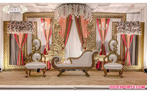 Escenario de Ceremonia de boda de estilo asiático, escenario de temática occidental para recepción de bodas - Product Image 4