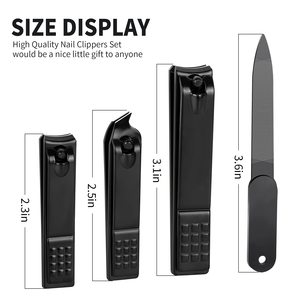 China Best Selling 4pcs Black Metal Manicure Pedicure <b>Nail</b> Clipper <b>Set</b> With Tin Box Pack - Product Image 2