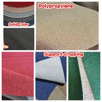 Fabrikpreis Einfarbiger Wand-zu-Wand-Teppich aus Polypropylen, Feuerfest, Rutschfest, für Gewerbliche Lobbys, Arbeitsplätze, Korridore, mit Overlock