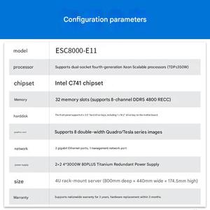 Servidor en Rack ASUS ESC8000-E11 4U al por Mayor, Doble Intel Xeon, DDR5, 8 Ranuras para GPU, PCIe 5.0, Servidor GPU de Alto Rendimiento - Product Image 6