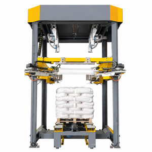 High Speed Cold Stretch Hood Wrapping <b>System</b> Automated Film Cover Equipment For <b>Stacked</b> Sack Pallet Packing - Product Image 1